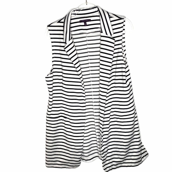 Olivia Sky striped Blazer Styled vest L - Picture 3 of 12